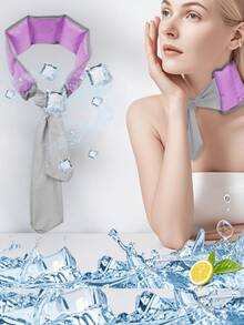 1 szt. Wielorazowy chłodzący okład na szyję, czoło, nadgarstki i kostki, ręcznik wielokrotnego użytku na upały, oddychający sprzęt do codziennego użytku dla mężczyzn, kobiet, przyjaciół, rodziny, sportu, szkoły, powrotu do szkoły, podróży, niezbędnych rzeczy w podróży, niezbędnych rzeczy w domu, spa, narzędzia do masażu, masaż, masażer, spa