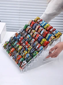 1pc Versatile Acrylic Display Stand For Toy Cars, Jewelry & More - Transparent, Multi-Tiered Organizer With Multiple Compartments - Multicolor - View 6