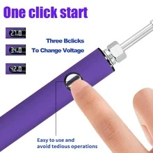 650mAh Mini Electric Soldering Iron Kit, Portable Smart Battery Pen Welding Tool, Personal DIY Tool - Standard 510 Thread, With Digital Voltage Display, Rechargeable Battery, USB-C Fast Charging, 3 Voltage Adjustable, Suitable For DIY Projects And Electronics Repair (Soldering Iron Tip Needs To Be Purchased Separately) - Multicolor - View 6