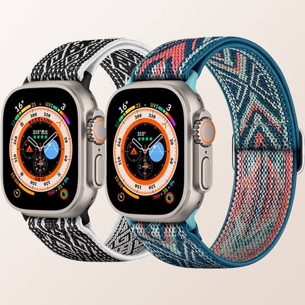 Correa de bucle solo trenzada compatible con de 40 mm, 42 mm, 41 mm, 38 mm, 44 mm, 46 mm, 45 mm, 49 mm para hombres/mujeres, pulsera deportiva de tela elástica de nailon elástica compatible con Series 10/9/8/7/6 5/4/3/SE/2da generación/Ultra/2, accesorios para smartwatch