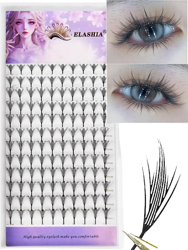 Winged Eyelashes Anime Eyelash Extensions 120Pcs Individual Volume Mixed Tray C Curl 0.07 ,Small Sheet, Lightweight, High Comfort, Unique And Personalized In Shape