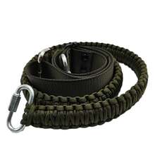 DEV´S TACTICAL & OUTDOOR Correa de Hombro Tactica Tejida, Correa Lisa de 2 Anclajes Paracord, Correa de 2 Puntos Hilo Paracord. - Verde militar - Ver 2