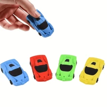 15pcs/Set Mini Race Car Erasers, Random Color Assortment, School Classroom Rewards, Prizes, Gifts And Fun Stationery, Learning Supplies