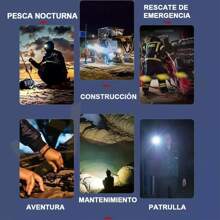 2 Pza/1 Pza Lamparas Tacticas Lámpara De Cabeza,Lampara de Cabeza de Inducción LED, Linterna Frontal Recargable y Impermeable, 5 Modos,   para exteriores, Correr - Negro - Ver 11