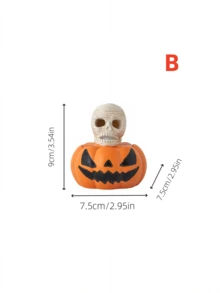 1PC Ceramic Creative Halloween Pumpkin Candlesticks - Perfect For Party & Home Decor - Multicolor - View 11