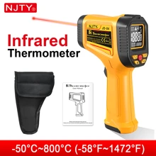NJTY 1pc Professional Industrial Infrared Thermometer For Industrial Use, High And Low Temp Alarm, 2 Laser Targeting, Accurate Laser Surface Temperature Reader, 800℃/1500 ℃ For Selection