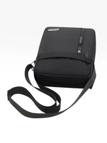 男士尼龙斜挎手机包，多层拉链信使单肩包手提包和钱包，适合商务旅行 - 彩色 - 查看 7