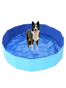 Portable Foldable Pet Bath Tub/Swimming Pool, Convenient To Use, Essential For Cooling Summer Trips, Suitable For Cats & Dogs, Can Be Used For Bathing, Playing, Litter Box Cleaning, Bring Happiness To Pets, Pet Supplies, Cat & Dog Toys, Fit For Small Dogs And Most Cats, Universal Type - Multicolor - View 4