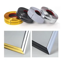 1pc 1.57x118.11inch PVC Inside Outside Corner Trim Self-Adhesive Vinyl Moulding For Tile And Wall Furniture Edges Decoration,Peel And Stick External Exterior Corner Strip Decorative Strips, Edging Strips, Edge Banding Strips