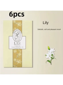 2/6/10/20 件衣橱空气清新剂，悬挂式香囊香薰香包花香香囊袋适用于抽屉衣柜房间壁橱，清新香味清新剂带挂钩（茉莉、玫瑰、薰衣草、百合、海洋、柠檬） - 多款 - 查看 16