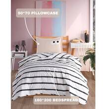 Single Size Bedspread Set – 1pc Bedspread (160x220 Cm) And 1pc Pillowcase (50x70 Cm) - Ultra Soft, Highly Absorbent & Comfortable Luxury Bedding