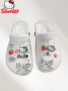 Sanrio Akcesoria do butów w stylu jaskiniowym, klamra do butów w kształcie krzyża DIY, odpinane akcesoria do butów, odpowiednie na sezon letni, zimowy, wiosenny i jesienny.