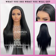 即戴式 5*5 蕾丝闭合假发和 13X4/13*6 蕾丝前假发，预先拔毛的巴西蕾丝前假发（女士款），高清透明蕾丝前假发，200% 密度长款混发蕾丝假发，自然黑 - 自然色&黑色系 - 查看 6