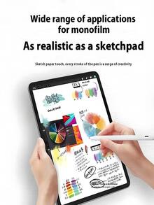 2 件磨砂防眩光、防指纹、防刮纸状薄膜平板电脑屏幕保护膜兼容三星 Galaxy Tab S9 S8 S7 S9FE S10+ S10 FE A9 A9+ S8+ S9+ 12.4 英寸/兼容 iPad 兼容小米 Redmi/兼容华为 Matepad/Honor Office/护眼绘画书写膜软膜非玻璃兼容 Apple Pencil 屏幕保护必备品