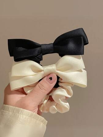 2/3/4/5 szt. satynowych gumek do włosów na jesień/zimę, baletowe koki, akcesoria do włosów, gumki do włosów odpowiednie do różnych rodzajów włosów i okazji