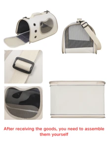 2 PCS Of Large Cat Outing Large Space Handbag, Shoulder Bag, Can Be Handheld, Can Be Carried On The Back, Suitable For Cats, Light Material, Easy To Carry, Large Space Multi-Faceted And Breathable, Good Ventilation Cats Are More Comfortable, The Best Choice For Pets To Go Out, And The Appearance Is Fashionable