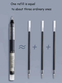 10支装蓝色液体凝胶笔/速干圆珠笔/大容量笔记本/办公签名笔，适用于学校、办公室、考试、文具、返校用品、教师用品、高中用品 - 藍色 - 查看 7