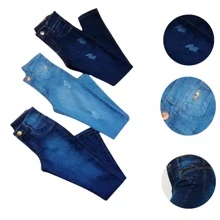 Kit 3 calça Feminina Jeans  Infantil Juvenil top