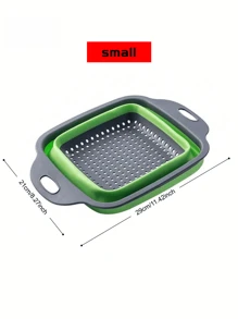 1pc Foldable Cutting Board Set - Collapsible Dishwasher-Friendly Prep Bowl, Built-In Fruit/Vegetable Strainer & Non-Slip Base - 8.5QT Kitchen Sink Organizer With Knife - Space-Saving For RVs, Apartments, Camping Trips - Viral Spring Kitchen Hack, Camping Essentials 2025