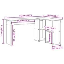 Escritorio blanco Larryhot, escritorio mediano de madera de ingeniería blanca, resistente y duradero, fácil de montar, hermoso, ideal para decoración del hogar y regalos.