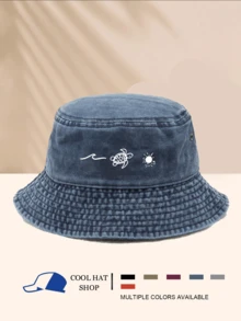 Mũ xô phiêu lưu cổ điển có hình rùa biển, mặt trời, các yếu tố đại dương, câu cá, leo núi, thời trang đường phố hip hop, thời trang, tối giản, thường ngày, đa năng, trang trí, phù hợp với mọi mùa, chống nắng, có nhiều màu sắc - Mũ xô - Xem 8