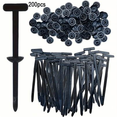 200 / 100 / 50 / 20 piezas Abrazaderas universales de nailon para cables, abrazaderas para cables, herramientas de abrazadera de plástico multiusos para cables para reparaciones de automóviles diarias