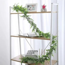 2/3/4 Pcs Faux Eucalyptus Garland Plant, Green Artificial Plant, ,5.6feet/1.8m. Artificial Vines Hanging Eucalyptus Leaves Greenery Garland For Wedding Backdrop Arch Wall Décor. - 2個 - 查看 6