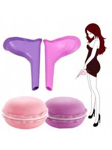 1 Piece Of Women's Silicone Urinal, Portable Urine Bottle, Travel Urine Funnel, Women's Standing Urinal, Suitable For Camping, Outdoor Activities, Hiking, Pregnant Women, Women's Outdoor Emergency Urinal. - Multicolor - View 1