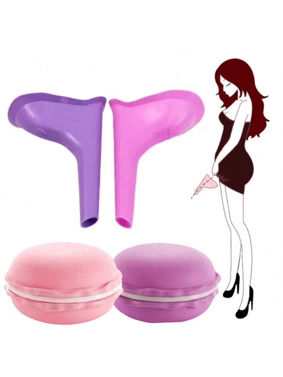 1 Piece Of Women's Silicone Urinal, Portable Urine Bottle, Travel Urine Funnel, Women's Standing Urinal, Suitable For Camping, Outdoor Activities, Hiking, Pregnant Women, Women's Outdoor Emergency Urinal. - Multicolor - View 1