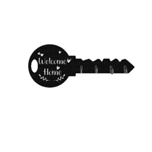 Boho Style Rustic Wooden Key Holder With Shelf And Hooks - Easy To Install, Space-Saving Wall-Mounted Organizer For Keys, Coats Etc. - Suitable For Entryway, Kitchen, Office, Key Rack
