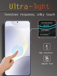 2 件全覆盖钢化玻璃屏幕保护膜，无气泡，易于安装，适用于 Galaxy S21FE、Galaxy S24、Galaxy S24 PULS、Galaxy S24 Ultra、Galaxy Note20 Ultra、Galaxy S20+、Galaxy S21 5G、Galaxy S21+ 5G、Galaxy S22+、Galaxy S23 FE、Galaxy S24 FE、Galaxy S25 Plus、Galaxy S25、Galaxy S25 Ultra 和其他型号，全屏覆盖礼物，适合生日、复活节、总统日和其他节日，可作为手机屏幕保护膜和手机配件赠送给家人和朋友。 - 無色 - 查看 7