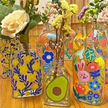 12 Farben Glas Malerei Kunst Set, 12ml Glas Farben, professionelle Pigmente, handgemachte DIY Glas Vase kreative dekorative Farben für Glasprodukte, Weingläser, Fenster Graffit, für Schulbedarf, Rückkehr zur Schule