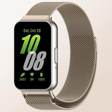 1pc Milan-Style Stainless Steel Band, Compatible With Samsung Galaxy Fit 3, Unisex Wristband/Bracelet, Accessory For Galaxy Fit3 Smartwatch - With Samsung Galaxy Watch Fit 3 - View 11