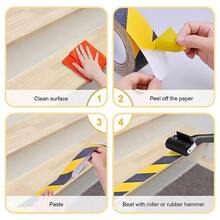 防滑胶带，夜光防滑牵引胶带，降低室内或室外楼梯踏板和其他光滑表面的滑倒风险 - 让您保持 2 英寸 X 16.4 英尺