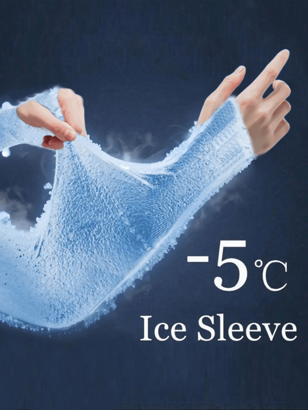 [This Summer Ice Sleeves Stay Cool] Stay Cool & Protected This Summer With These Summer Ice Sleeves! 1 Pc Ice Silk Arm Sleeves: UV Protection, Comfort & Style For Driving, Cycling, Golf & Volleyball! (Due To Different Batches, There Will Be Random Shipments Of Ice Sleeves With And Without Text. We Apologize For Any Inconvenience Caused.)
