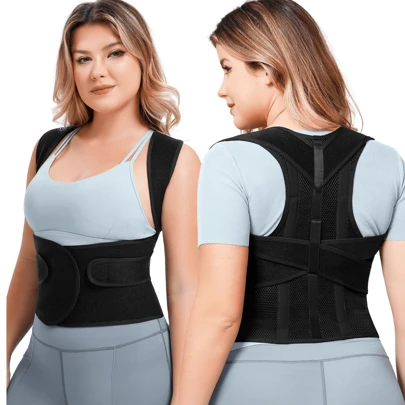 Posture Corrector-Back Brace For Men And Women- Fully Adjustable Straightener For Mid, Upper Spine Support- Neck, Shoulder, Clavicle And Back Pain Relief-Breathable,Adjustable Full Back Support, Upper And Lower Back Pain Relief - Scoliosis, Hunchback, Hump, Thoracic, Spine Corrector
