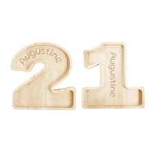 1 件,自定义名称/文字,木制装饰/实用托盘,带编号的装饰托盘,可装零食水果,光滑木制品,适合家庭聚会的高端桌面装饰,生日礼物,可装零食水果,光滑木制品,适合家庭聚会的高端桌面装饰,生日礼物,适合老年人的家庭生日派对礼物