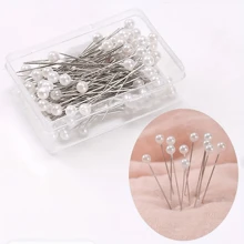 100/200/300/500pcs Round Pearl Head Pins, Quilting Pins, Fabric Pins, For Handcraft, Sewing, Edging Craft, Jewelry Components Decoration Wedding Pearl Flower Pins