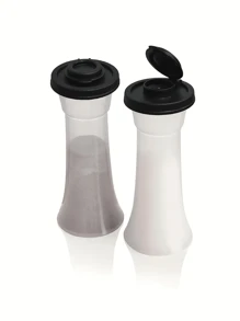 SIGNORA WARE 2 Pieces Mini Airtight Sealed Salt And Pepper Shakers With Lids - Portable Kitchen, Lunchbox, Camping, Picnic, Travel And Outdoor Spice Set
