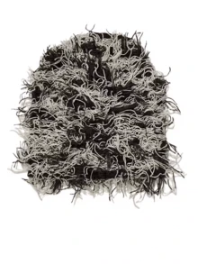 4 件套迷彩针织帽，毛绒绒球帽，保暖户外亚克力帽，适合日常搭配和返校