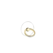 1 pieza Soporte para teléfono móvil con forma de anillo de cristal de imitación, con soporte giratorio de 360° de acero inoxidable, montura de anillo de teléfono de acrílico transparente, compatible con varios teléfonos y fundas