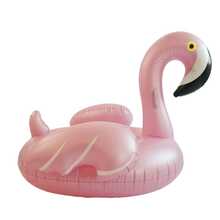 1pc Inflatable Flamingo Floating Bed, Suitable For Swimming Pool Party, Beach, Seaside Swimming, Beach Essentials, Beach Accessories - Bright Pink - View 7