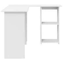 Escritorio blanco Larryhot, escritorio mediano de madera de ingeniería blanca, resistente y duradero, fácil de montar, hermoso, ideal para decoración del hogar y regalos.