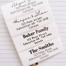 50pcs+ Personalized Address Labels | Wedding Return Address Stickers | Sticker Labels | Customized Cute Cards, Envelopes, Personalized Stickers, Customized Wedding Gifts, Halloween Gifts, Christmas Gifts, Multi-Functional, Durable, Ornamental, Exquisite, Stylish, High-Quality, Personalized, Unique, Ideal Gifts For Him, Tea Room, Home, Garden, Office, For Anniversaries, For Valentine's Day, For Mother's Day, For Birthdays, For Father's Day, For Graduation, For Weddings, For Housewarming, Xmas Decoration, Autumn Home Refresh