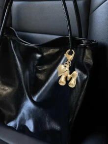 Bubble Letters Cute Necklace Pendant Bag Pendant-Lucky Crystal Pendant Paired With A Golden Heart Pendant, Alphabet Letters A-Z, Shiny Alloy Bag And Backpack Pendant-Perfect Gift For Birthdays And Special Occasions, Key Chain Ring Bag Backpack Pendant Car Pendant Gift For Ladies And Girls, Wallet And Handbag Accessories.Accessories Small Gifts For Women On Birthdays, Valentine's Day, Mother's Day - Multicolor - View 3