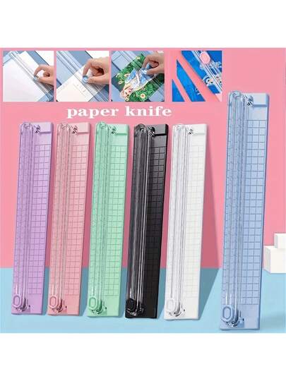 1 件便携式 A3/A4 裁纸器，易于使用的精确裁切工具，适用于学校、家庭和办公室 - 耐用塑料材质