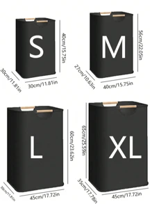 1 PC Large/Small Size Linen Dirty Clothes Basket, Foldable Handles Household Dirty Laundry Basket For Bedroom/Bathroom, Dirty Clothes Storage Basket, Multipurpose Washing Tool Dirty Clothes Basket For T-Shirts, Shirts, Miscellaneous