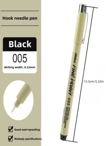 12 支超细微米墨水专业品质针笔，漫画风格多色灵活笔尖绘图套件 - 办公室学校旅行必备，畅销美术用品套装。