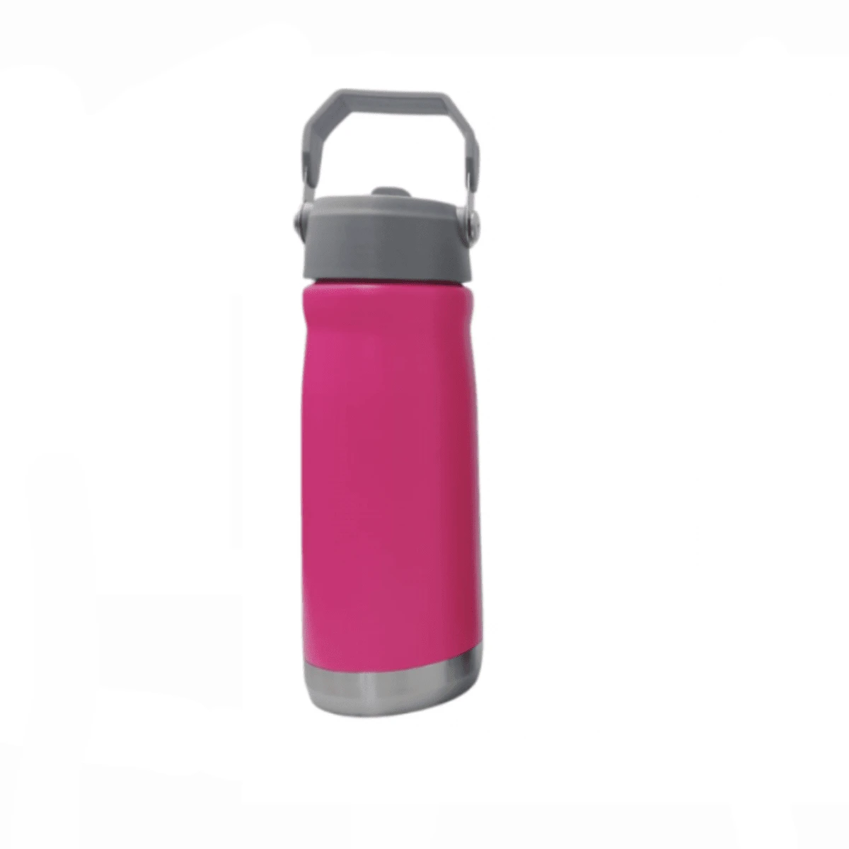 650 Ml Double Wall Stainless Steel Thermal Bottle With Flip Spout And Straw - 玫紅色 - 查看 1
