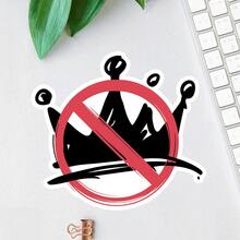 1 Stück Aufkleber, Anti-Monarchie politischer witziger Protest wasserfester Vinyl-Aufkleber für Laptop, Wasserflasche, Notizbuch, Auto, politische Satire, Nicht mein, Entsorgen, Rote Mütze Kult, Clown Zirkus